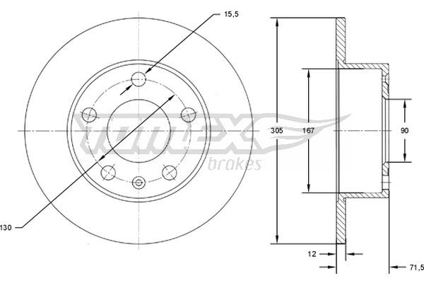 TOMEX Brakes Bremsscheibe